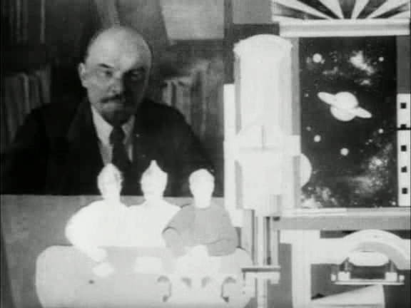 Межпланетная революция, кадр из мультфильма (Ленин)
