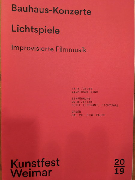 Lichtspiele, poster. Lichthaus Kino, Weimar