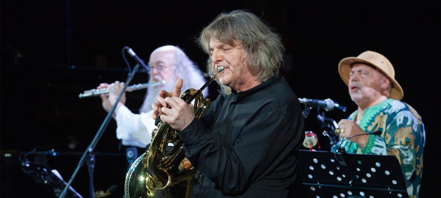 TRI-O in December of 2024, Arkhangelsk: Arkady Shilkloper, Sergey Letov, Arkady Freeman-Kirichenko TRI-O in 2024: Arkady Shilkloper, Sergey Letov, Arkady Freeman-Kirichenko